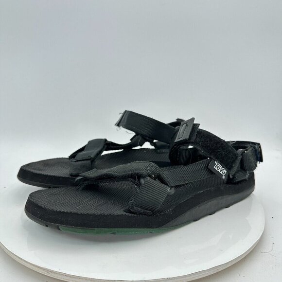 Teva Universal Men Size 10 Black Rubber Adjustable Strap Sport Sandal - Picture 1 of 13